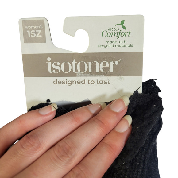 NWT Isotoner black eco comfort gloves, one size - Picture 5 of 5